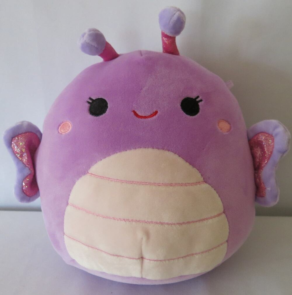 Squishmallows Brenda the Butterfly Purple Sparkles 8" Kellytoy Soft Cuddly Toy